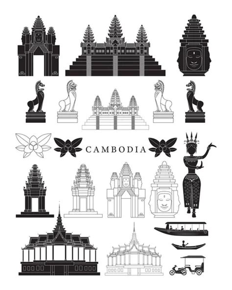 drawing cambodia|Cambodia Drawing royalty.